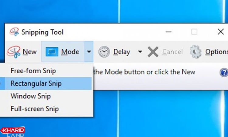مراحل  اسکرین شات ویندوز 7 با ابزار Snipping tool